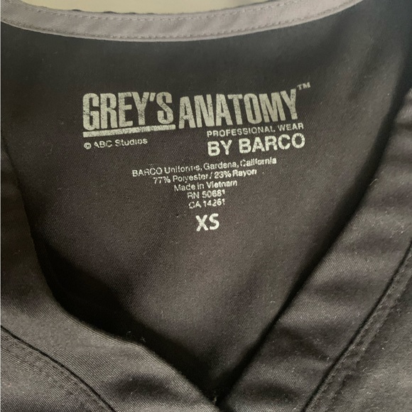 Grey’s Anatomy Scrub Top Set black gray - Picture 3 of 7